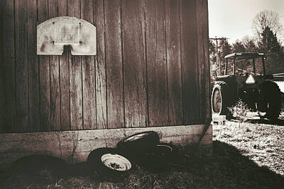 1-university Icons - Hoops Behind The Barn by Jim Love