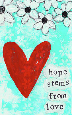 Back To School For Guys - Hope Stems From Love Inspirational Art by Kathleen Tennant by Kathleen Tennant