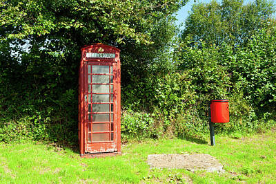 Lipstick Royalty Free Images - Horndon Red Telephone Box Dartmoor Royalty-Free Image by Helen Jackson