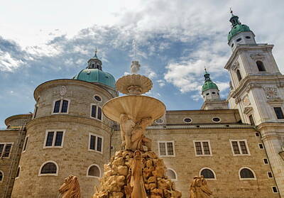 Zen Rocks - Horse fountain in front of Cathedral in the old town of Salzburg by Elenarts - Elena Duvernay photo