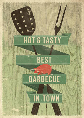 Kitchen Food And Drink Signs - Hot and Tasty - Hog by Brandi Fitzgerald