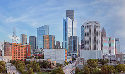 Garden Vegetables - Houston Downtown Skyline by James Woody