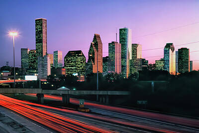 Halloween Elwell Royalty Free Images - Houston skyline Royalty-Free Image by Mango Art