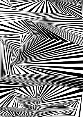 Black And White Line Drawings - Hsinavotydaer by Douglas Christian Larsen