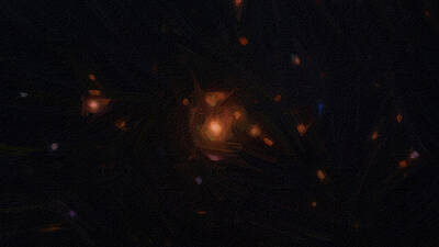 Fall Pumpkins - Hubble Spies Galaxy through Cosmic Lens by ESA, Hubble NASA by Timeless Images Archive