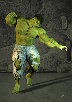 Comics Digital Art - Hulk, hipster, number 113 by Joaquin Abella
