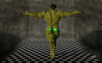 Comics Digital Art - Hulk, hipster number thirty nine by Joaquin Abella