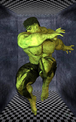 Comics Digital Art - Hulk, hipster number twenty-five by Joaquin Abella