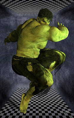 Comics Digital Art - Hulk, hipster number twenty seven by Joaquin Abella