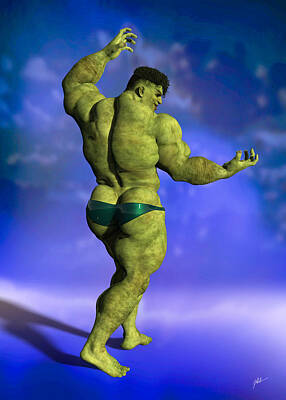 Comics Digital Art - Hulk, sexy, number eighty-seven by Joaquin Abella