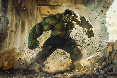 Comics Digital Art - Hulk by Tim Hill