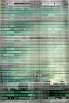 Skylines Photos - Hundreds of office windows in New York skyscraper by Steven Heap