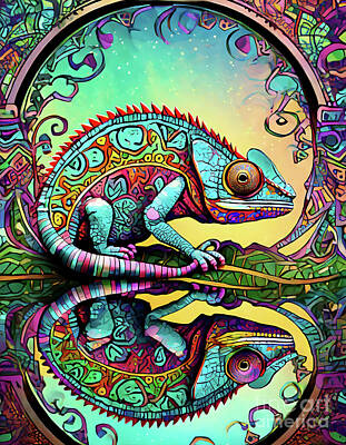 Reptiles Digital Art - I May Change My Colors by Dr Debra Stewart