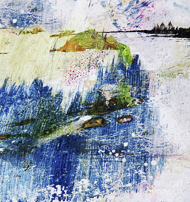 Abstract Landscape Mixed Media - Ice Floes by Sharon Williams Eng