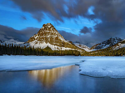 Multichromatic Abstracts - Ice On Two Medicine Lake by Blake Passmore