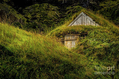 Seascapes Larry Marshall - Iceland Farm Turf Building by M G Whittingham