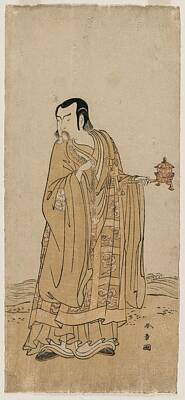 Everett Collection - Ichimura Uzaemon IX as a Priest Beside a Stream mid 1770s Katsukawa Shunsho Japanese 1726-1792 by Katsukawa Shunsho