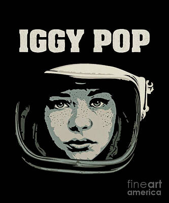 Rock And Roll Digital Art - Iggy Pop Singer by James Scruggs
