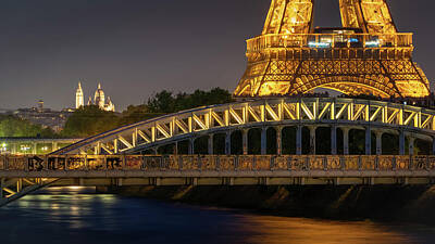 Paris Skyline Rights Managed Images - Illuminated Paris Royalty-Free Image by PB Photography