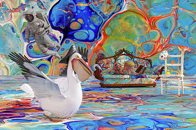 Surrealism Digital Art Rights Managed Images - Imagine Royalty-Free Image by Betsy Knapp