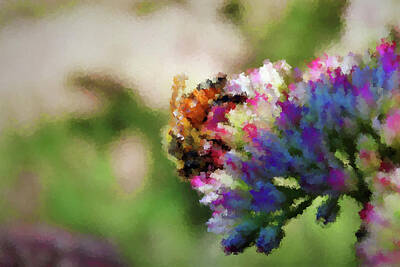 Impressionism Mixed Media - Impressionist Honeybee by Jason Judd