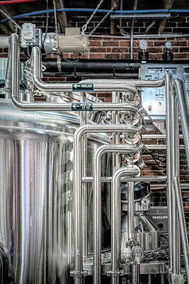 Beer Photos - Industrial Brewing by Sharon Popek
