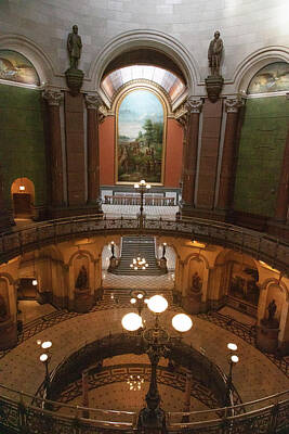 Politicians Photo Royalty Free Images - Inside view of the Illinois state capitol in Springfield Illinois Royalty-Free Image by Eldon McGraw