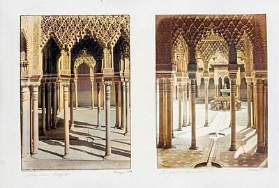 Polar Bears - Interior with carved arches from the Alhambra in Granada, anonymous, c. 1860 - c. 1880_colorSAI_resu by Artistic Rifki