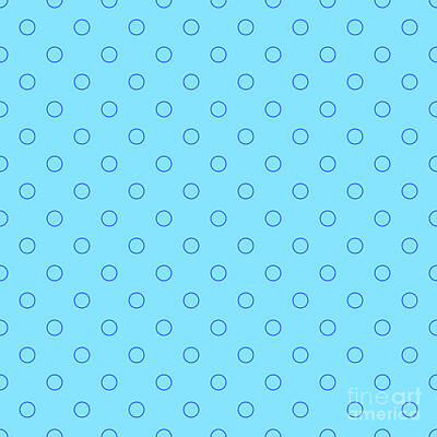 Royalty-Free and Rights-Managed Images - Inverted Polka Dot Circle Pattern In Day Sky And Azul Blue n.1824 by Holy Rock Design