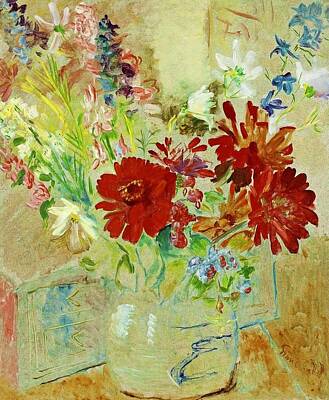 Open Impressionism California Desert - Isaac Grunewald  Still life  Flowers 10 by Artistic Rifki
