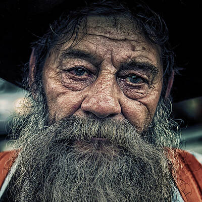 Portraits Royalty-Free and Rights-Managed Images - Italian Homeless by Manjik Pictures