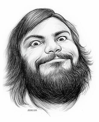 Portraits Drawings Rights Managed Images - Jack Black Royalty-Free Image by Greg Joens
