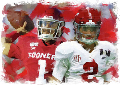 Football Rights Managed Images - Jalen Hurts Royalty-Free Image by Ricky Barnard