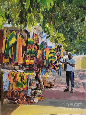 Palm Trees - Jamaica Street Market by Donna Walsh