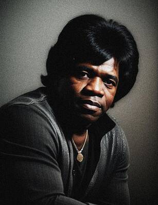 Celebrities Royalty Free Images - James Brown, Music Star Royalty-Free Image by Esoterica Art Agency