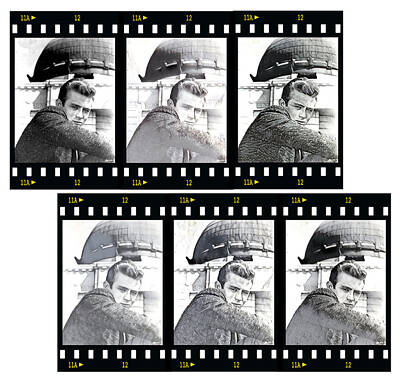 Actors Mixed Media - James Dean-9 Film Strip PNG by Only A Fine Day