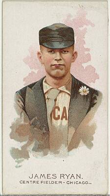 Baseball Royalty Free Images - James Ryan, Baseball Player, Center Fielder, Chicago, from Worlds Champions, Series 2 Royalty-Free Image by Artistic Rifki
