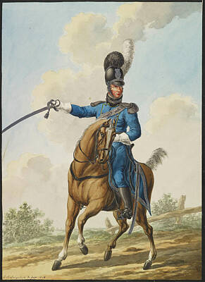 Steampunk Illustrations Royalty Free Images - JAN ANTHONIE LANGENDIJK Wurttemberg Army. Officer, Horse Artillery. drawn 1816 Royalty-Free Image by Artistic Rifki