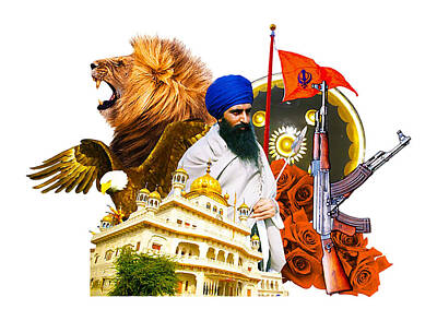 Recently Sold - Animals Digital Art Rights Managed Images - Jarnail Singh Bhindranwale Royalty-Free Image by Andryana Dian