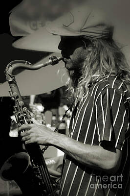 Jazz Photo Royalty Free Images - Jazz Sax Player, Jackson Square, New Orleans Royalty-Free Image by John Stone