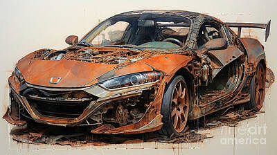 Royalty-Free and Rights-Managed Images - JDM Car 835 Mitsubishi Eclipse   by Clark Leffler