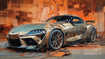 Royalty-Free and Rights-Managed Images - JDM Car 992 Toyota Supra   by Clark Leffler