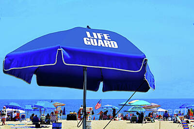 Landscapes Kadek Susanto Royalty Free Images - Jersey Shore Life Guard Station Royalty-Free Image by Regina Geoghan
