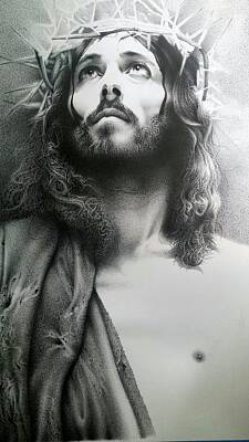 Portraits Drawings - Jesus by Giampiero Damanias