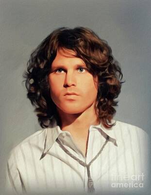 Musicians Painting Rights Managed Images - Jim Morrison, Music Legend Royalty-Free Image by Esoterica Art Agency