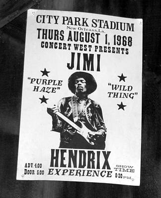 Music Photos - Jimi Hendrix 1968 poster by David Lee Thompson