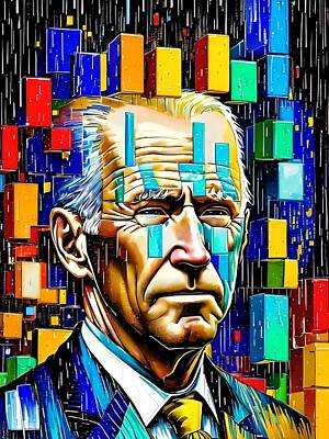 Politicians Digital Art Royalty Free Images - Joe Biden Royalty-Free Image by Bliss Of Art