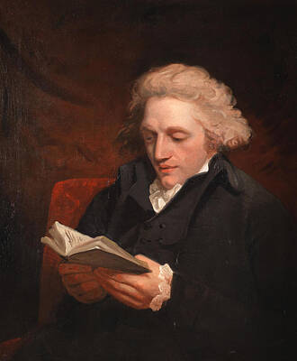 Rowing - John Hoppner R.A. London 1758-1810 Portrait of William Gifford reading a book by Arpina Shop