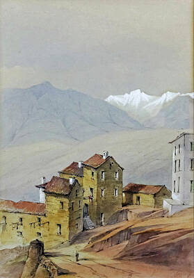 1-war Is Hell - John Le Marchant 1803 1874 Watercolour  Calacuccia Corsica by Artistic Rifki