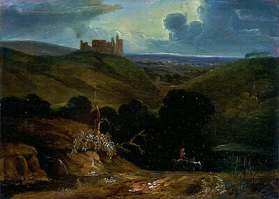 Neutrality Royalty Free Images - John Martin 1789 1854 Landscape with a Castle 1815 Royalty-Free Image by Artistic Rifki